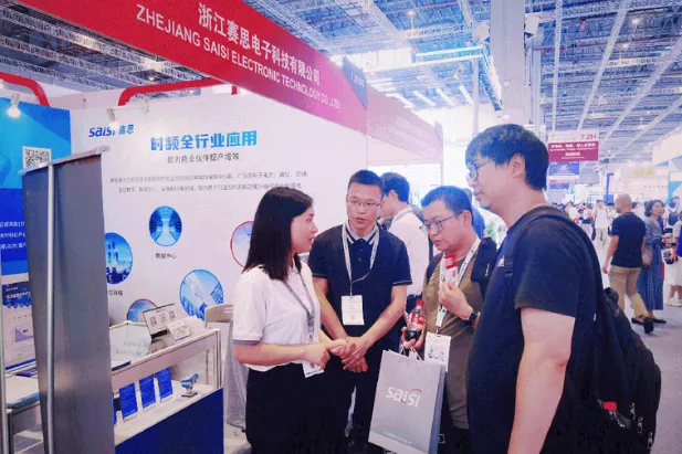 Live coverage! Saisi makes its grand debut at the 2023 Munich Shanghai Electronics Show, showcasing its cutting-edge clock synchronization technology to power electronic systems!